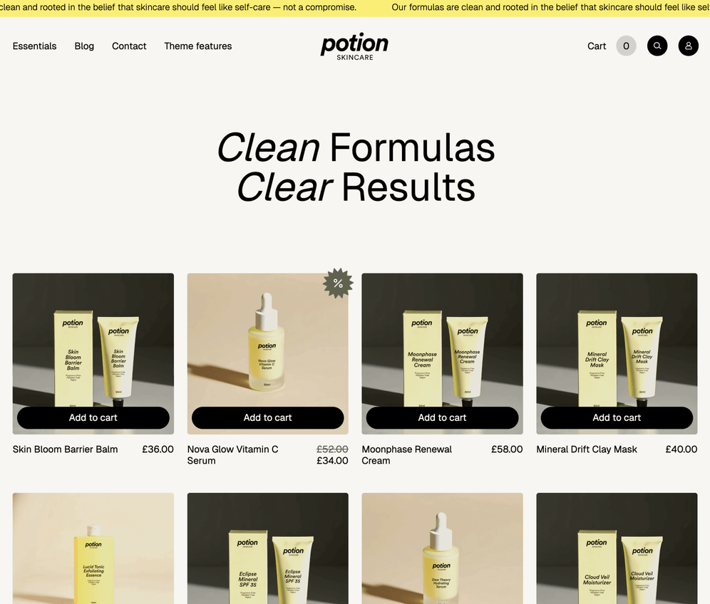 Potion - Tema Shopify